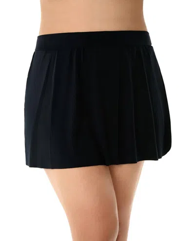Magicsuit Plus Size Swim Skirt In Black