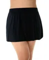 Magicsuit Plus Size Jersey Skirted Bikini Bottom In Black