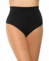 Magicsuit Retro High Waist Brief Swim Bottom Bikini In Mag Black In Black