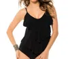 Magicsuit Rita Triple Tier Tankini Top In Black In Black