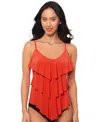 Magicsuit Rita Tiered Slimming Tankini Top In Blaze