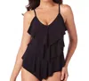Magicsuit Rita Triple Tier Tankini Top In Black In Black