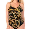 Magicsuit Rita Triple Tiered Tankini Top In Black In Black