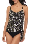 Magicsuit ® Safari Sands Alex Tankini Top In Black/multi