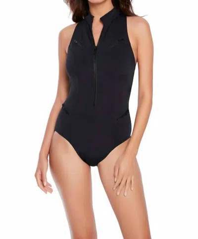 Magicsuit Scuba Coco One Piece In Black In Blue