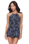 Magicsuit ® Shell Beach Parker Skirted One-piece Swimsuit In Blue