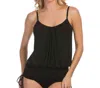 Magicsuit Shelly Underwire Tankini Top Bikini In Mag Black In Black