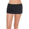 Magicsuit Shirred Skirted Bikini Bottom In Black