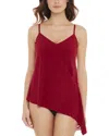 Magicsuit Solid Alex Tankini In Red