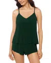 Magicsuit Solid Mila One Piece Swim Romper In Green