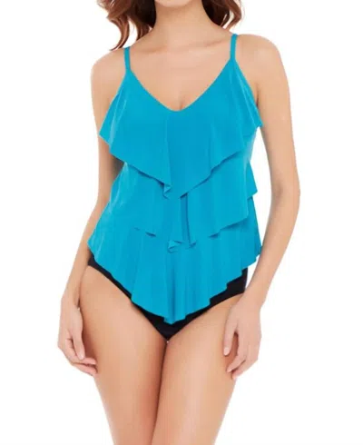 Magicsuit Solid Rita Tankini Top In Pool Blue