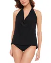 Magicsuit Solid Sophie Fitted Tankini Top In Black