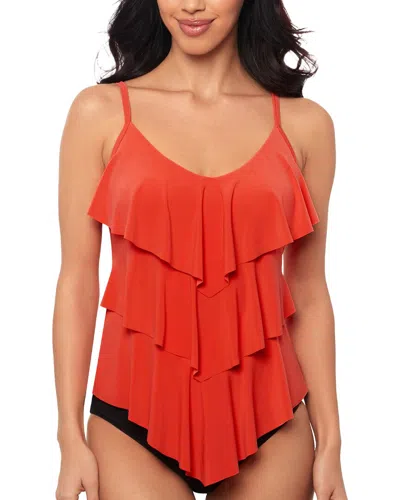 Magicsuit Rita Tiered Slimming Tankini Top In Blaze