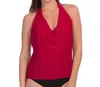 Magicsuit Sophie Underwire Tankini Top Bikini In Vamp Red In Pink