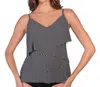 Magicsuit Spot On Chloe Tankini Top Bikini In Mag Black And White In Black