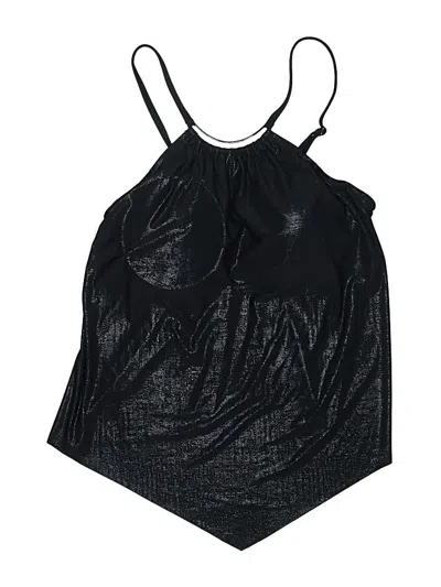 Pre-owned Magicsuit Swimsuit Top Black Metallic Pattern Swimwear