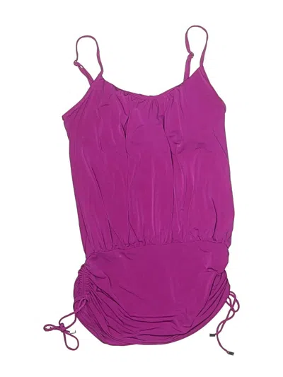Pre-owned Magicsuit Swimsuit Top Purple Solid Pattern Swimwear