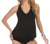 Magicsuit Taylor Racerback Underwire Tankini Top Bikini In Mag Black In Black