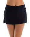 Magicsuit Plus Size Jersey Skirted Bikini Bottom In Black