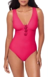 Magicsuit Solid Wallis One Piece Swimsuit In Multi
