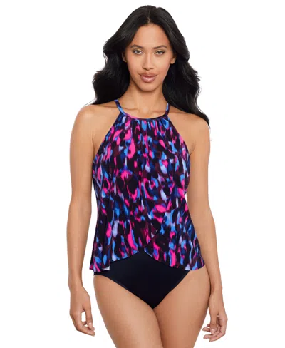MAGICSUIT WOMEN'S CHERRY BOMB AUBREY PRINTED DRAPED ONE-PIECE SWIMSUIT
