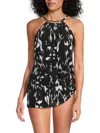 Magicsuit Women's Dreamstate Parker Printed Draped One-piece Swimsuit