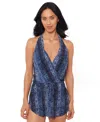 Magicsuit Women's Ellie Via Roma Halter V-neck Swim Dress In Via Roma