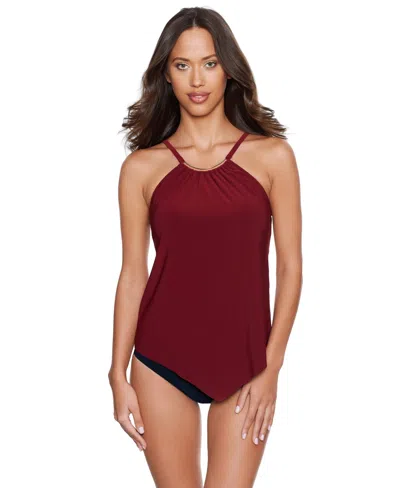 Magicsuit Women's Halo Effect Angelika Tankini Top In Merlot
