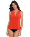 Magicsuit Hyperlink Chanae Tankini Top In Persimmon