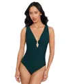 Magicsuit Women's Marquis Kristi Ruched One-piece Swimsuit In Rosemary