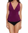 Magicsuit Dani Solid Underwire Tankini Top In Purple