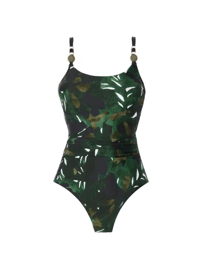 Magicsuit Women's Palmetto Cady Botanical Print One-piece Swimsuit In Green