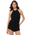 Magicsuit Solids Piper Swim Romper In Black