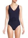 Magicsuit Women's Sansa Ruched One Piece Swimsuit In Navy Blue