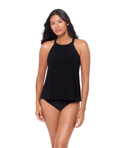 MAGICSUIT WOMEN'S SOLID ESME HIGH NECK TANKINI TOP
