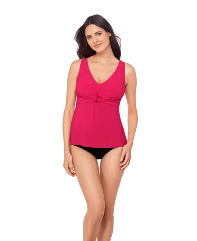 Magicsuit Women's Solids Hadee V-neck Tankini Top In Rosie
