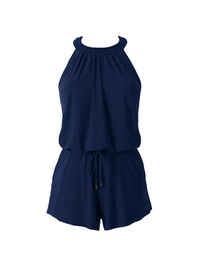 MAGICSUIT WOMEN'S SOLIDS PIPER HALTERNECK ROMPER ONE-PIECE SWIMSUIT