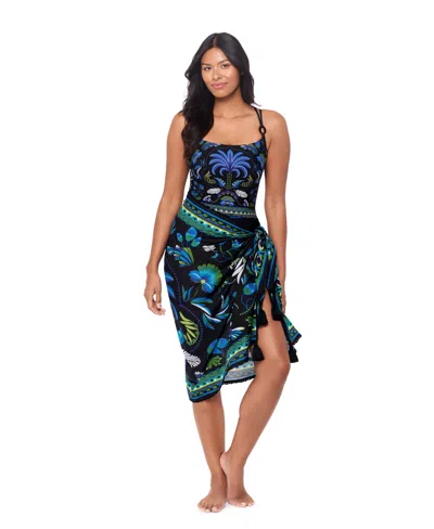 Magicsuit Women's Taj Mahal Swim Cover-up Pareo In Black,multi