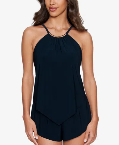 Magicsuit Women's Tummy Control Romper-style One-piece Swimsuit In Blue