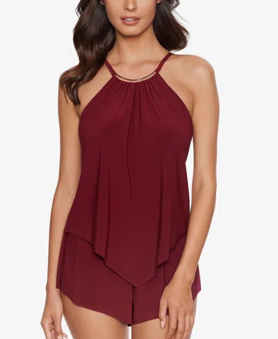 Magicsuit Women's Tummy Control Romper-style One-piece Swimsuit In Burgundy