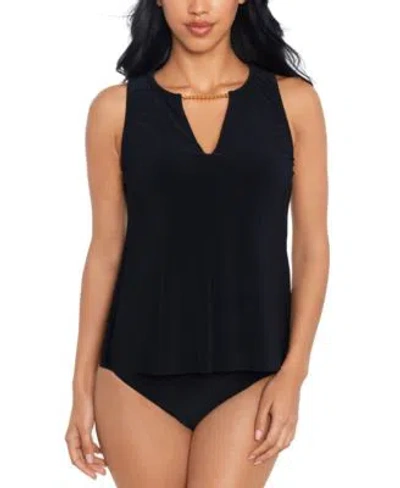 MAGICSUIT WOMENS HYPER LINK CHANAE TANKINI TOP SHIRRED BIKINI BOTTOMS