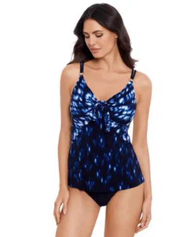 MAGICSUIT WOMENS INDIO AKIKIO PRINTED TANKINI TOP SHIRRED BIKINI BOTTOMS