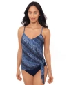 Magicsuit Womens Via Roma Alex Underwire Tankini Top Ruched Bottoms In Via Roma