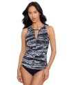Magicsuit Womens Zaatar Chanae Printed Keyhole Tankini Top Shirred Bikini Bottoms In Multi