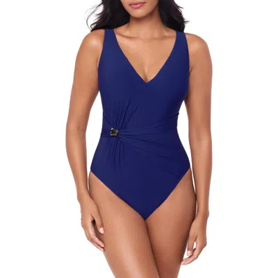 Magicsuit Solid Yara One Piece Swimsuit In Blue