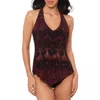 Magicsuit ® Zabra Taylor Skirted One-piece Swimsuit In Brown Multi