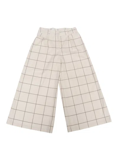 Magil Kids' Beige Palazzo Pants In Multi
