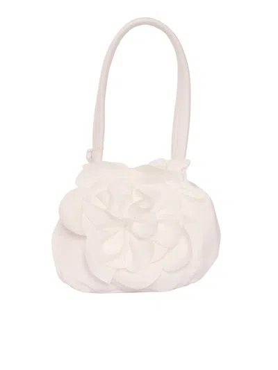 Magil Borsa 因 Raso Con Fiore In White