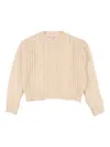 Magil Cable-knit Crew-neck Sweater In Neutral
