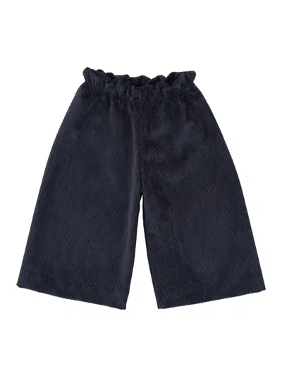 Magil Kids' Caramel Velvet Trousers In Blue